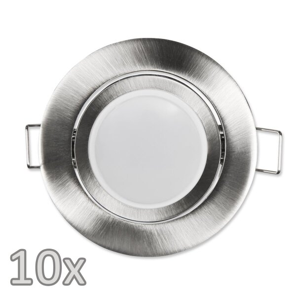 Einbauleuchten-Set McShine, 10xRahmen, 10xLED-Modul, 5W, 440lm, 230V, schwenkbar