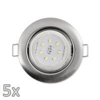 Einbauleuchten-Set McShine, 5xRahmen, 5xLED-Strahler,...