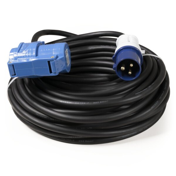 CEE-Verl&auml;ngerungskabel McPower, 25m H07RNG 3G2,5, 230V, IP44