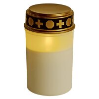 LED Grablicht, &Oslash;xH 7x12,5cm, Flackereffekt, batteriebetrieben, wei&szlig;