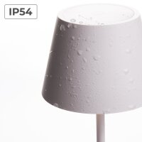 LED-Tischleuchte ROLF KERN &bdquo;Club Mini&ldquo; 25cm, wei&szlig;, Akku, dimmbar