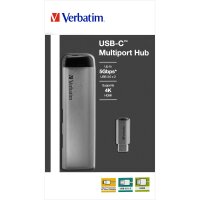 USB-C Multiport-Hub von Verbatim, USB 3.0, HDMI, SD,...