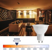 LED-Strahler McShine MS-60-10 GU10, 6W, 510lm, 3000K, warmwei&szlig;,10er-Pack