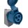 CEE-Kupplung McPower, Wandmontage, IP44, 250V, 16A, 3-polig, IP44