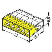 COMPACT-Verbindungsdosenklemme WAGO, eindr&auml;htige...