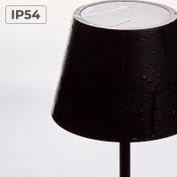 LED-Tischleuchte ROLF KERN &bdquo;Club&ldquo; 38cm, schwarz, Akku, dimmbar