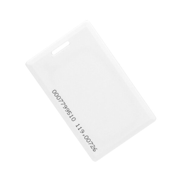 RFID-N&auml;herungskarte f&uuml;r Zahlenschloss, 125kHz, wei&szlig;, EM, 1x54x85mm