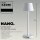 LED-Tischleuchte ROLF KERN &bdquo;Club Nano&ldquo; 21cm, wei&szlig;, Akku, dimmbar