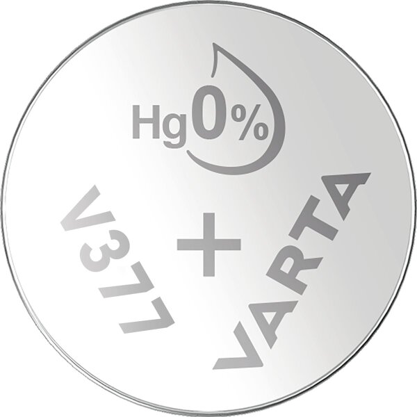 Knopfzelle Silberoxid - Uhrenbatterie, VARTA, 377, SR66, 1.55V, 10er-Pack