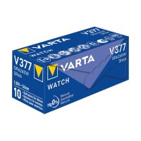Knopfzelle Silberoxid - Uhrenbatterie, VARTA, 377, SR66,...