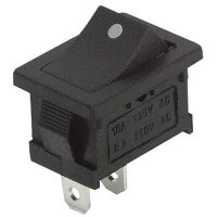 Mini-Wippenschalter McPower, 2-polig, schwarze Wippe mit...