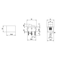 Mini-Wippenschalter McPower, 2-polig, schwarze Wippe mit...