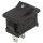 Mini-Wippenschalter McPower, 2-polig, schwarze Wippe mit Punkt, 250V/6A