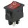 Mini-Wippenschalter McPower, 4-polig, rote Wippe, 250V /6,5A, Stellungen: EIN/AUS