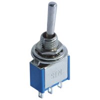Miniatur-Kippschalter McPower, 125V/6A, 3-polig, 3...