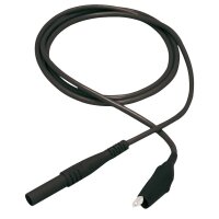 Messleitung McPower, 100cm, schwarz, Sicherheitsstecker...