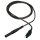 Messleitung McPower, 100cm, schwarz, Sicherheitsstecker -> Krokoklemme