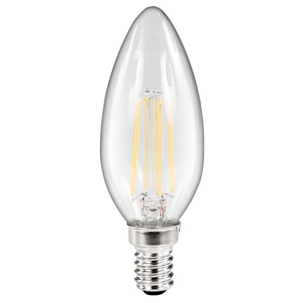 LED Filament Kerzenlampe McShine Filed, E14, 4W, 490 lm, warmwei&szlig;, klar