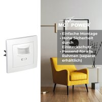 Unterputz IR Bewegungsmelder McShine LX-23 160&deg;, 500W, LED geeignet, wei&szlig;