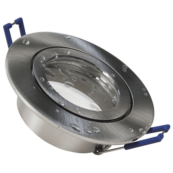 Einbaurahmen McShine DL-54 rund, Clip-Verschluss, IP44, Edelstahl geb&uuml;rstet