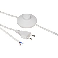 Euro-Netzkabel McPower mit Fu&szlig;schalter und blanken...