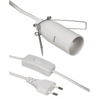 Euro-Netzkabel McPower mit Schnurschalter und E14...