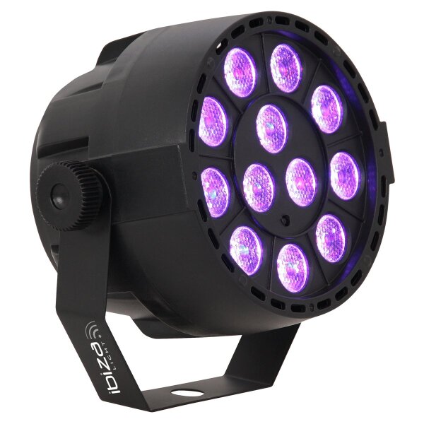 LED PAR-Strahler IBIZA PAR-MINI-UV 24W, 4 DMX Kan&auml;le