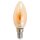 LED Filament Kerzenlampe McShine Retro E14, 1W, 90lm, warmwei&szlig;, goldenes Glas