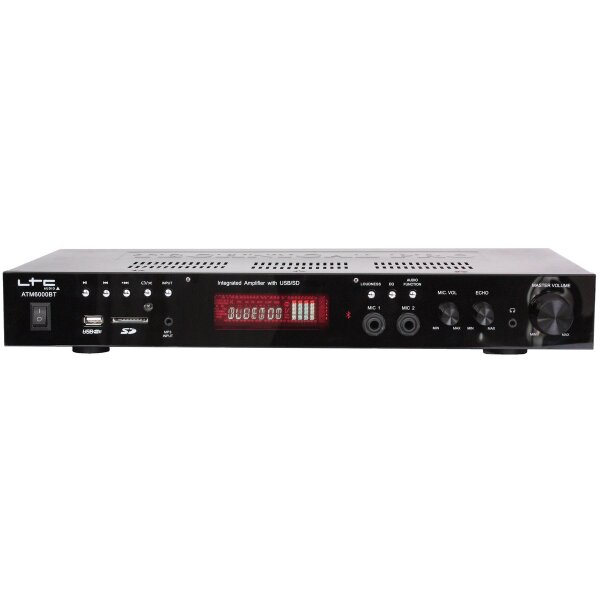 Hi-Fi Stereo Verst&auml;rker LTC ATM6000BT Bluetooth, Karaoke, 2x50W