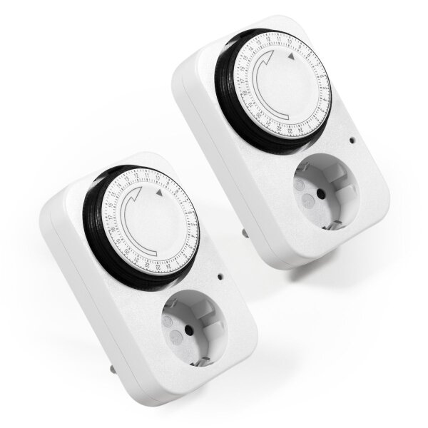 Analoge Zeitschaltuhr McPower AZ-41 2er-Pack, 15 Minuten Takt einstellbar
