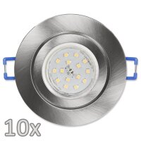 Einbauleuchten-Set McShine, 10xRahmen,...