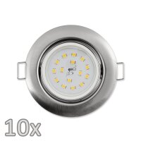 Einbauleuchten-Set McShine, 10xRahmen, 10xLED-Modul, 5W,...