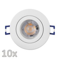 Einbauleuchten-Set McShine, 10xRahmen, 10xLED-Modul, 5W,...