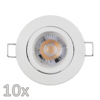 Einbauleuchten-Set McShine, 10xRahmen, 10xLED-Modul, 5W,...