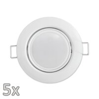 Einbauleuchten-Set McShine, 5xRahmen, 5xLED-Modul, 7W,...
