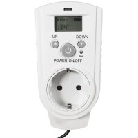 Steckdosen-Thermostat McPower TCU-540 5-30&deg;C, Display, Kabel + Au&szlig;enf&uuml;hler