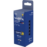 Micro-Batterie VARTA Longlife Power Alkaline, Typ AAA,...