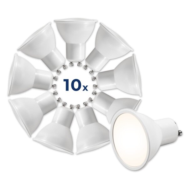 LED-Strahler McShine MS-60-10 GU10, 6W, 510lm, 4000K, neutralwei&szlig;, 10er-Pack