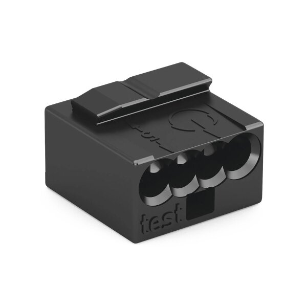 MICRO-Verbindungsdosenklemme WAGO, eindr&auml;htige Leiter, &Oslash;0,8mm, 4 Klemmstellen