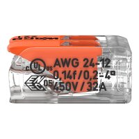 Compact-Verbindungsklemme WAGO, f&uuml;r alle Leiterarten, 4mm&sup2;, max. 85&deg;C