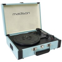 Nostalgie Schallplattenkoffer MADISON MAD-RETROCASE-BLU,...