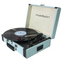 Nostalgie Schallplattenkoffer MADISON MAD-RETROCASE-BLU,...