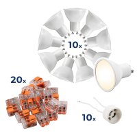 LED-Strahler Komplettset McShine, 10x MS-60, 10x Fassung,...