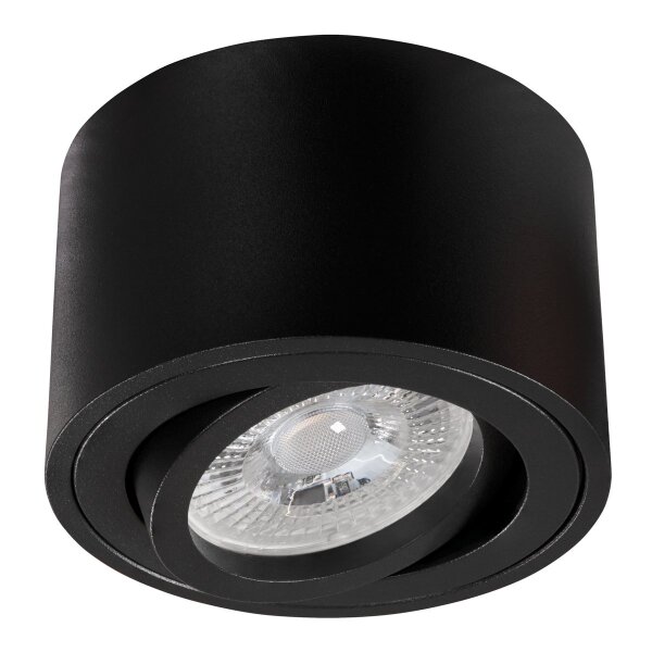 LED-Aufbauleuchte McShine, 5W, 400Lumen, 3000K, &Oslash;xH 80x50mm, schwarz