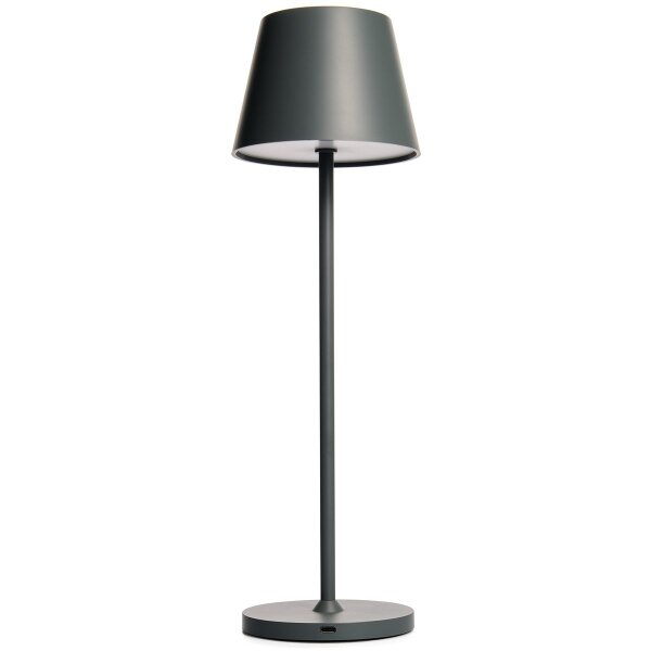 LED-Tischleuchte ROLF KERN &bdquo;Club&ldquo; 38cm, Basaltgrau, Akku, dimmbar