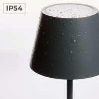 LED-Tischleuchte ROLF KERN &bdquo;Club&ldquo; 38cm, Basaltgrau, Akku, dimmbar