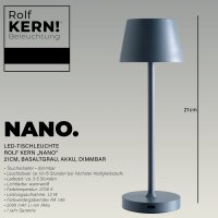 LED-Tischleuchte ROLF KERN &bdquo;Club Nano&ldquo; 21cm,...