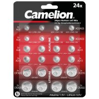 Knopfzellen-Sortiment Camelion, Zink-Mangan-Dioxid +...