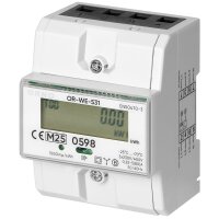 3-phasiger Stromz&auml;hler, 80A, MID, 4,3 Module, DIN...