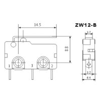 Microschalter McPower, 250V/5A, 3-polig, gefedert,...